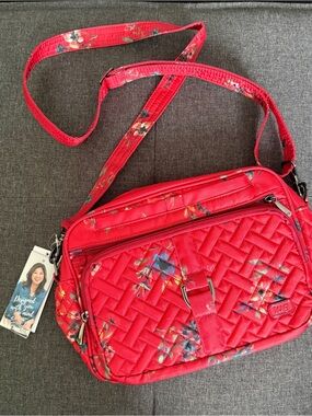 NWT Lug Carousel XL Crossbody Purse in Bouquet Red Floral